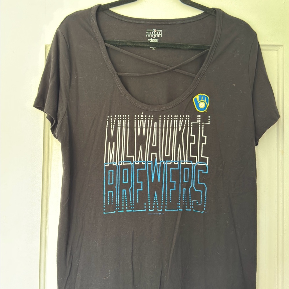 Milwaukee Brewers Women's Black T-Shirt